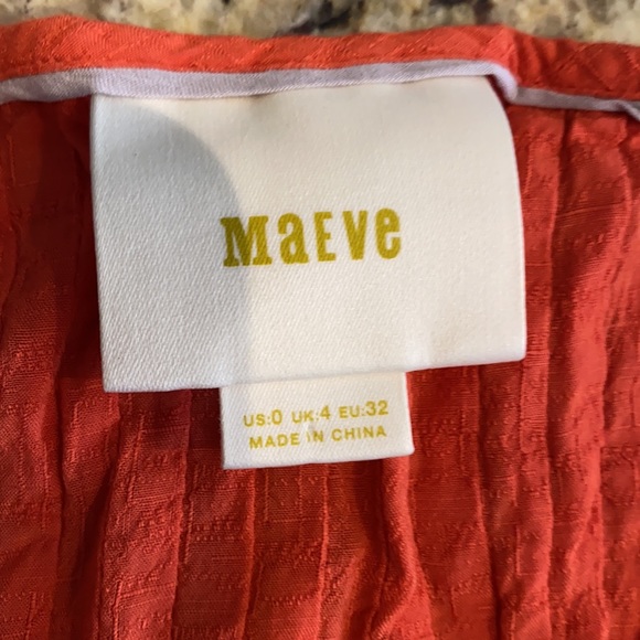 MaEVe dark orange rayon button tank - Picture 3 of 7